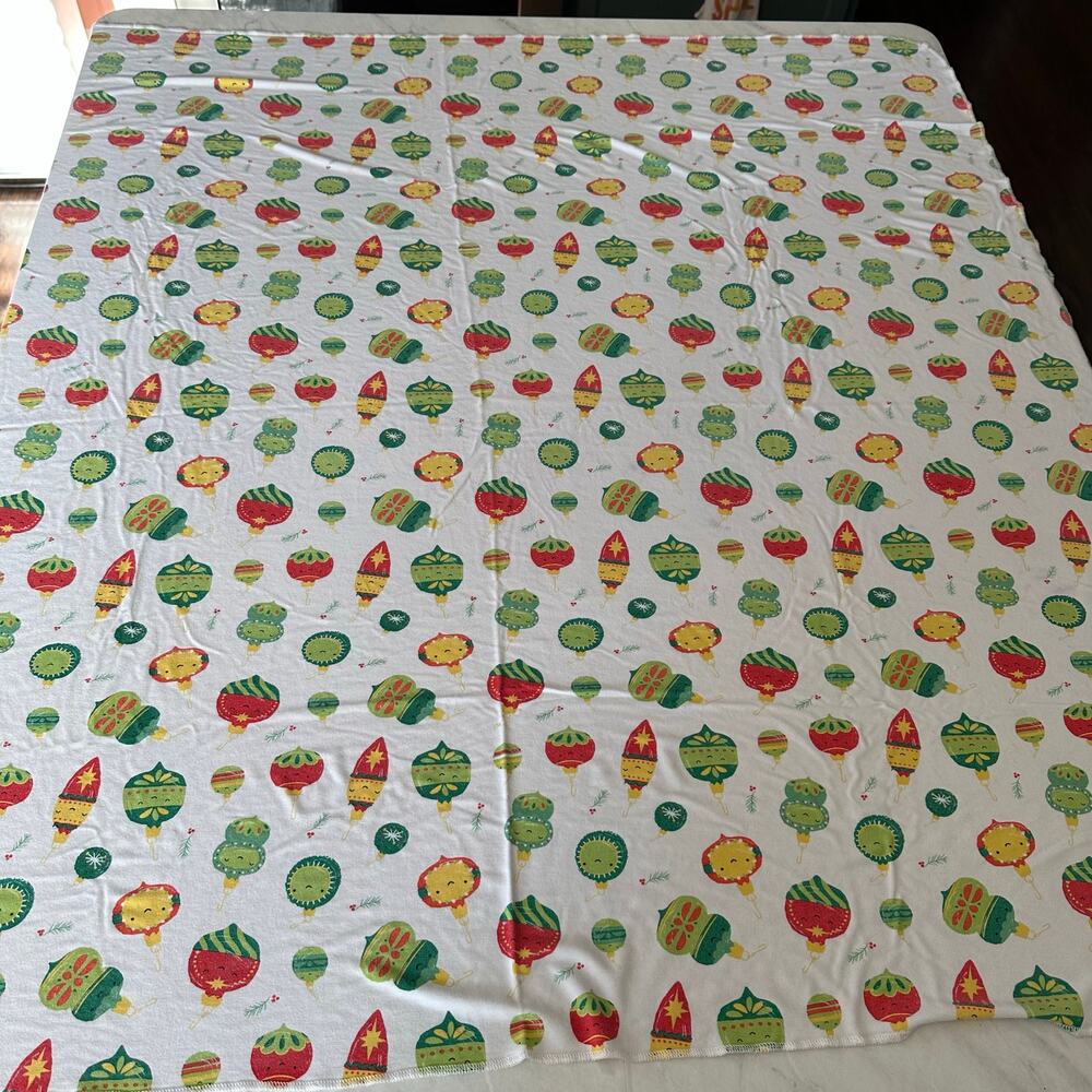 Angel Dear Holiday Ornament Christmas baby swaddle blanket 45 x 45 red green